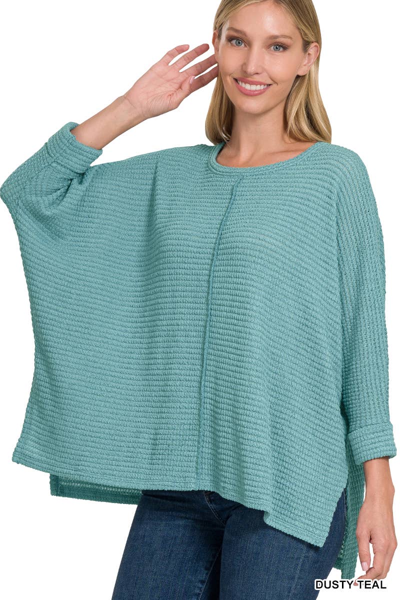Batwing Sleeve Jacquard Sweater