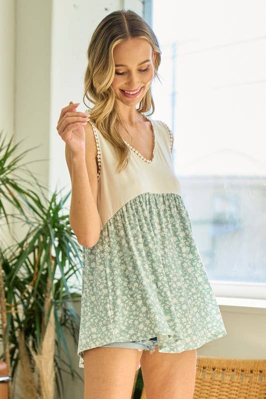 Jenna Floral Babydoll Top
