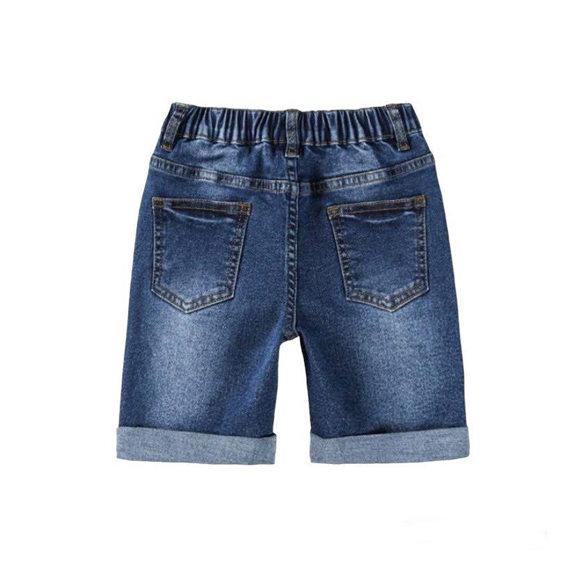 Boys Washed Rolled Hem Denim Shorts