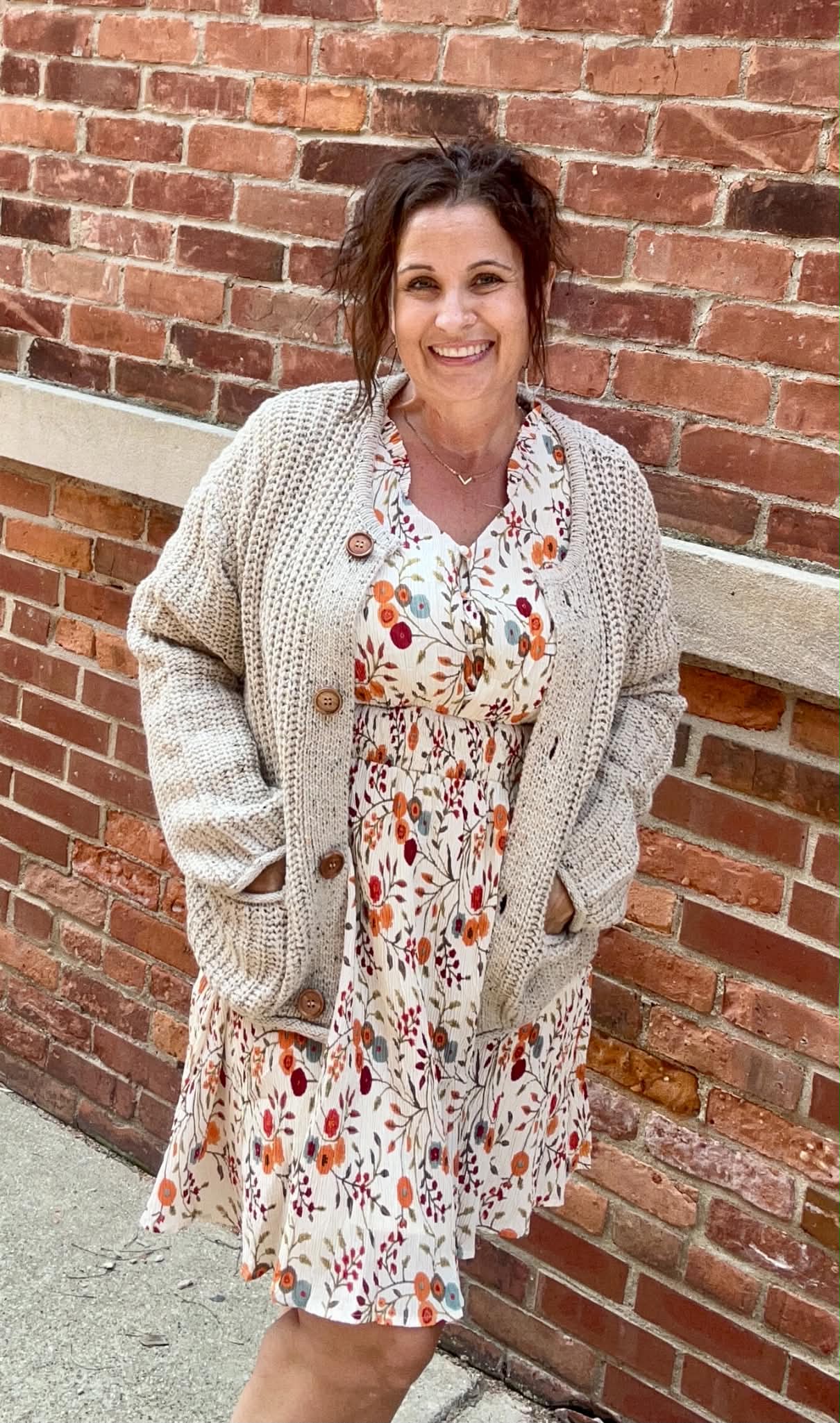 Button Down Chunky Knit Sweater