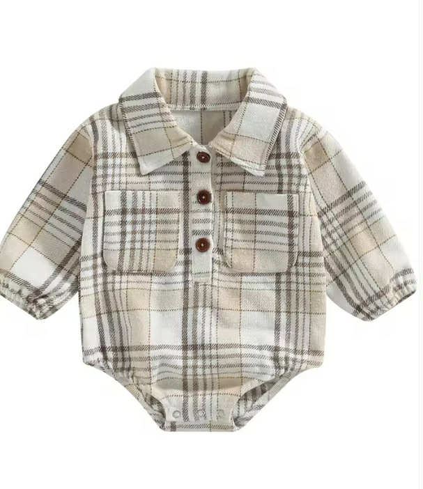 Flannel One Piece Button Up
