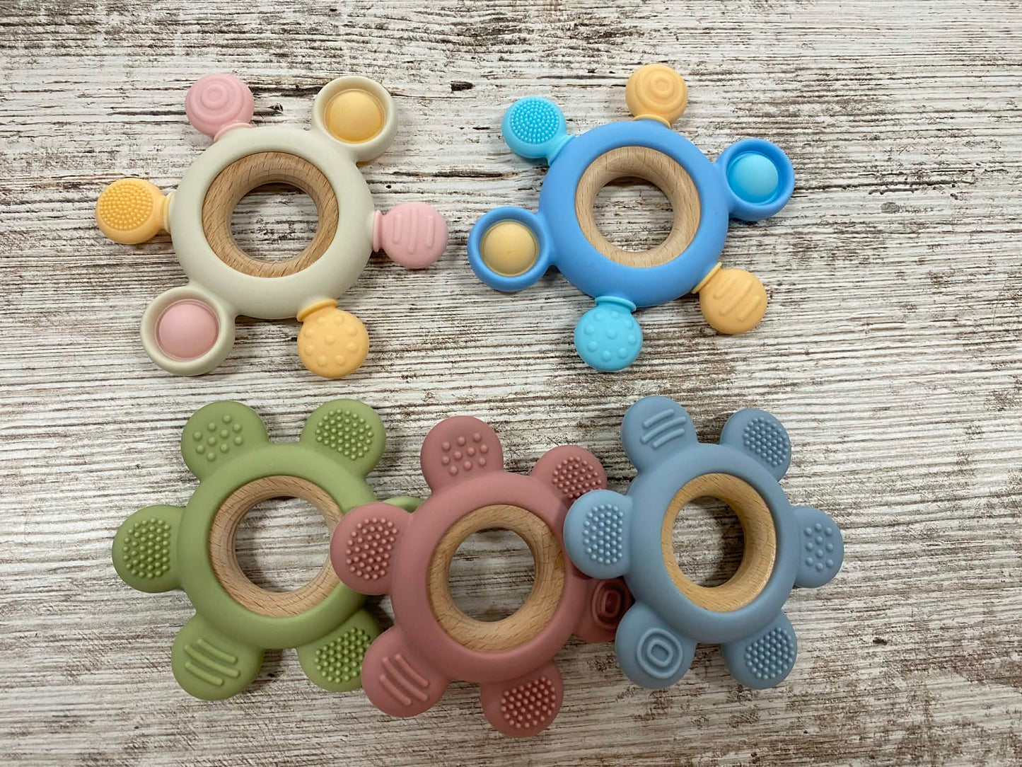 Silicon Multi-Texture Teething Ring