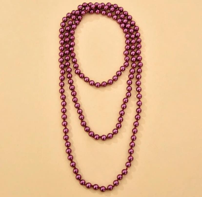 Faux Glass Pear Necklaces