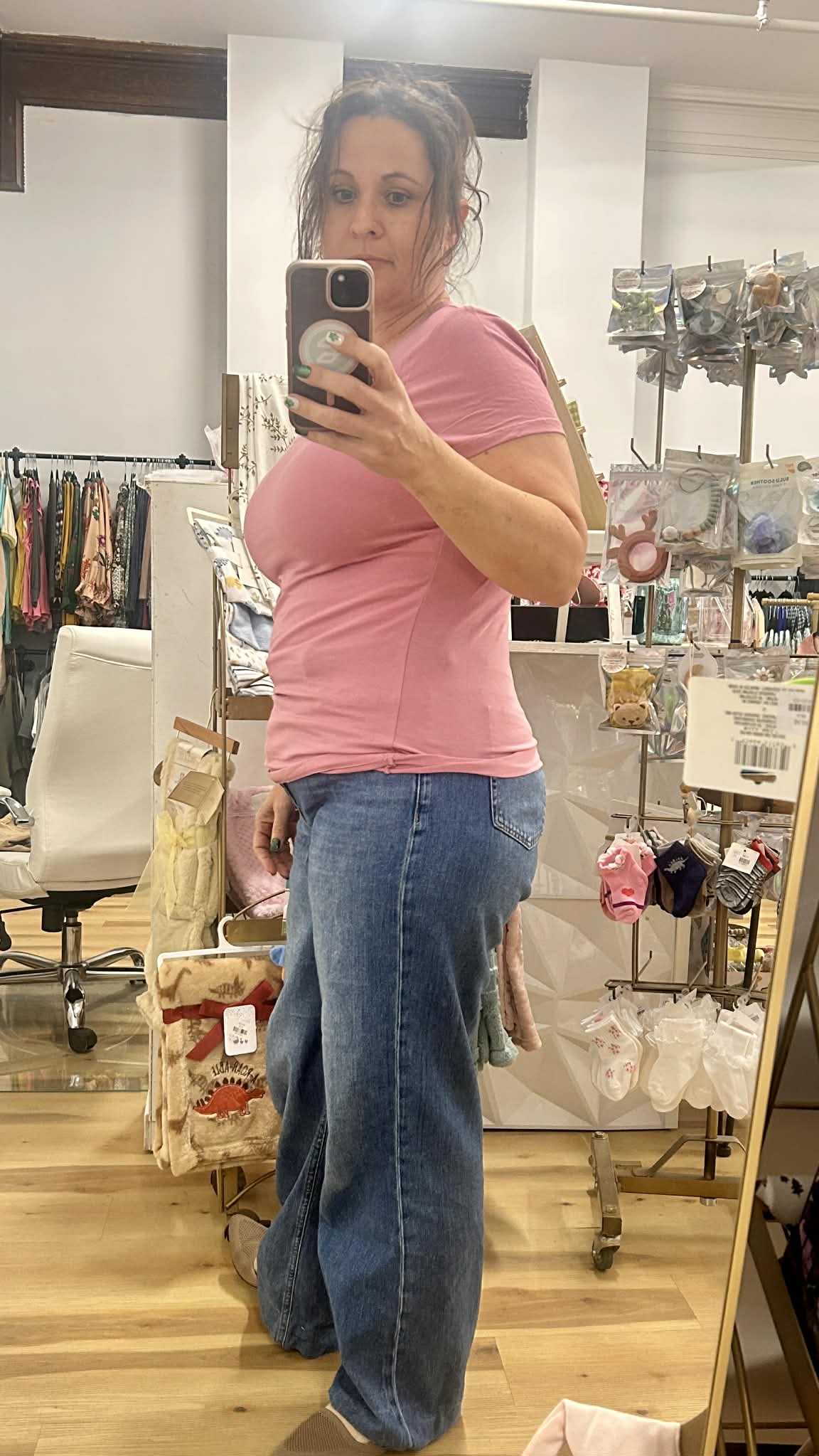 Short Sleeve Scoop Neck Cotton Jersey Top