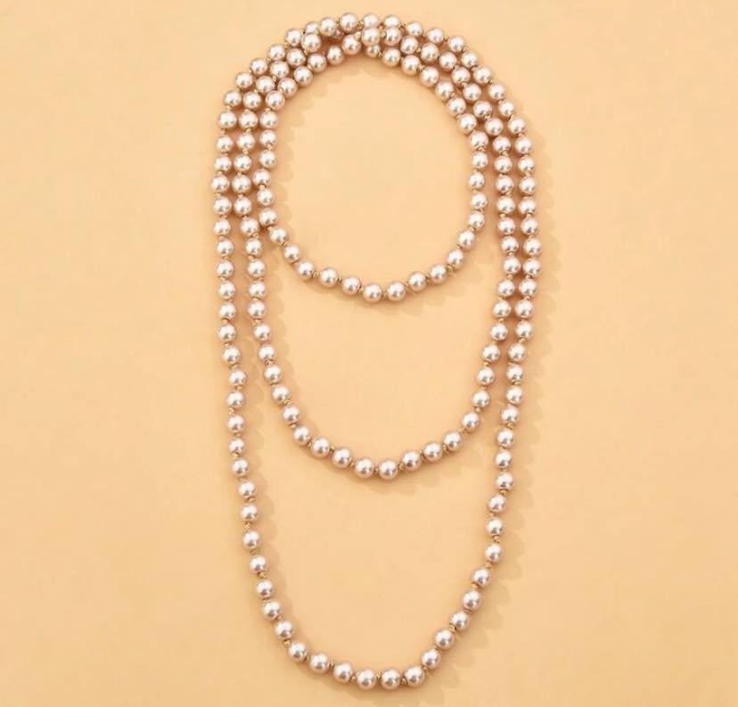 Faux Glass Pear Necklaces