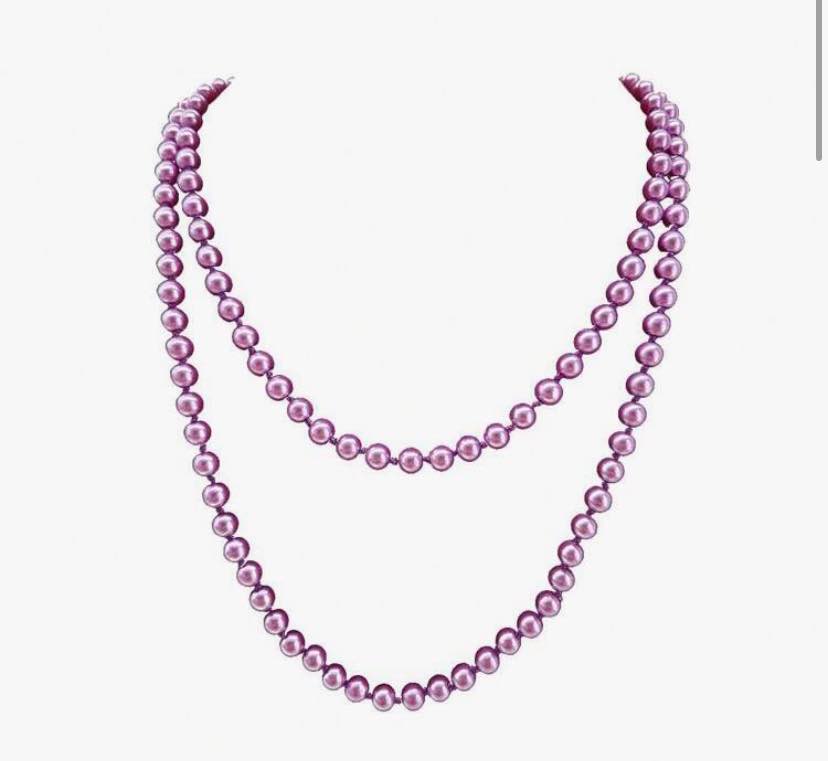 Faux Glass Pear Necklaces