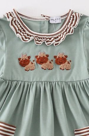 Cow French Knot Dress