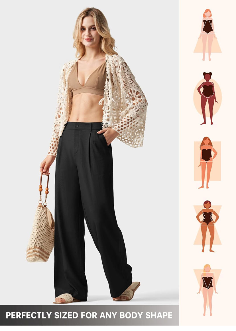 Black Pleated Dress Pants