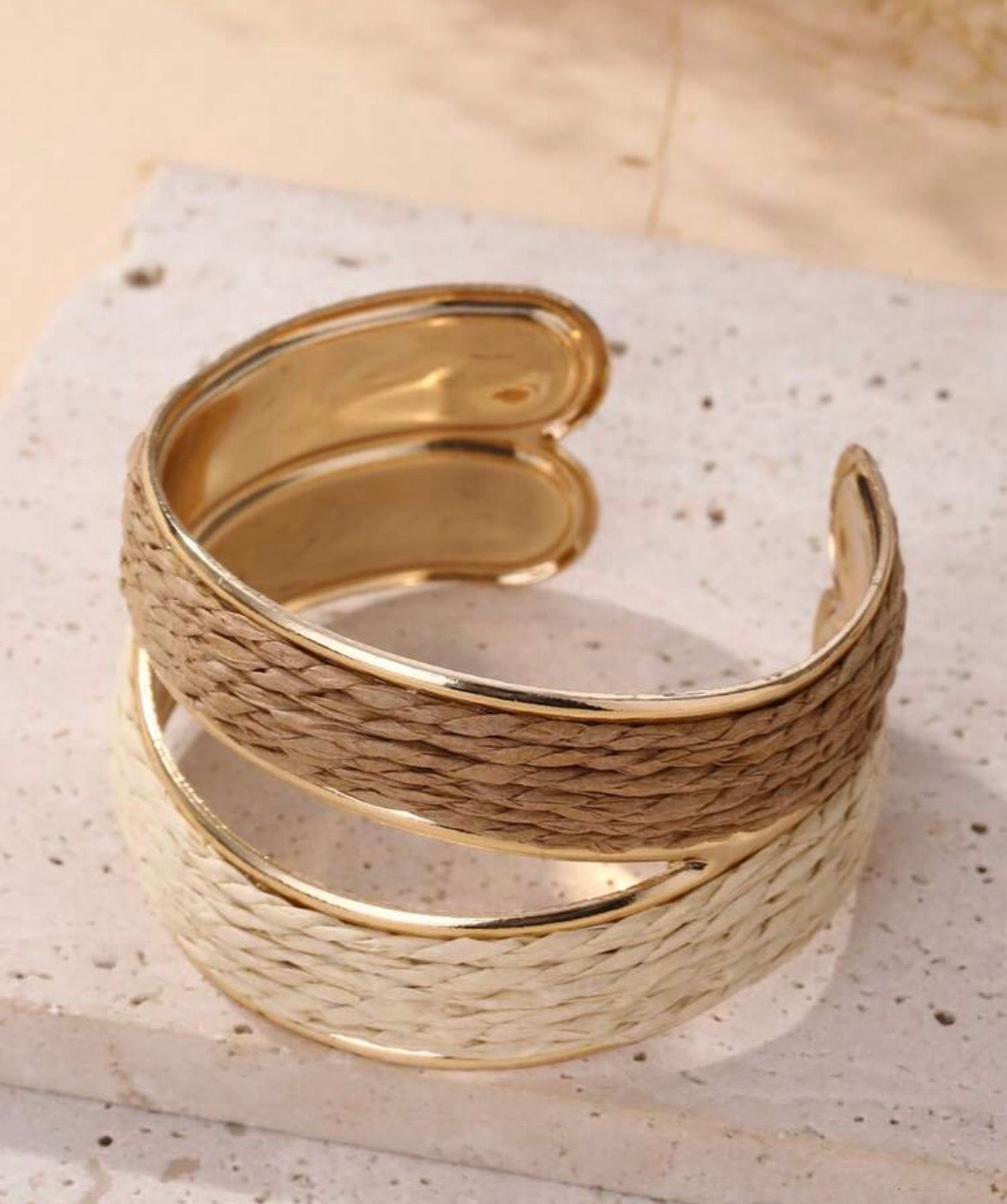 Boho Dual Color Textured Bracelet