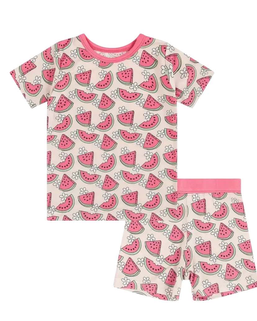 Girls Bamboo Short Sleeve Pajamas