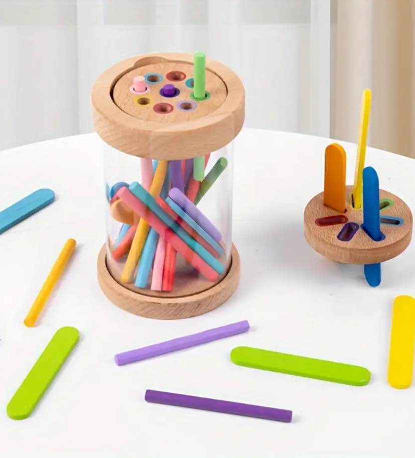 Wood Color Sorting Cups