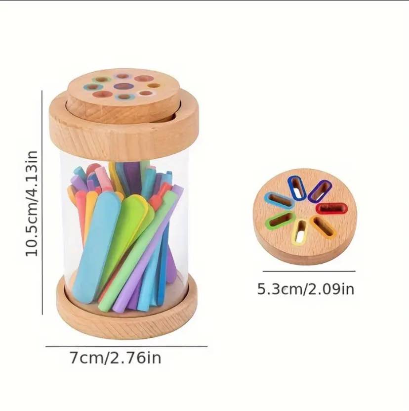 Wood Color Sorting Cups