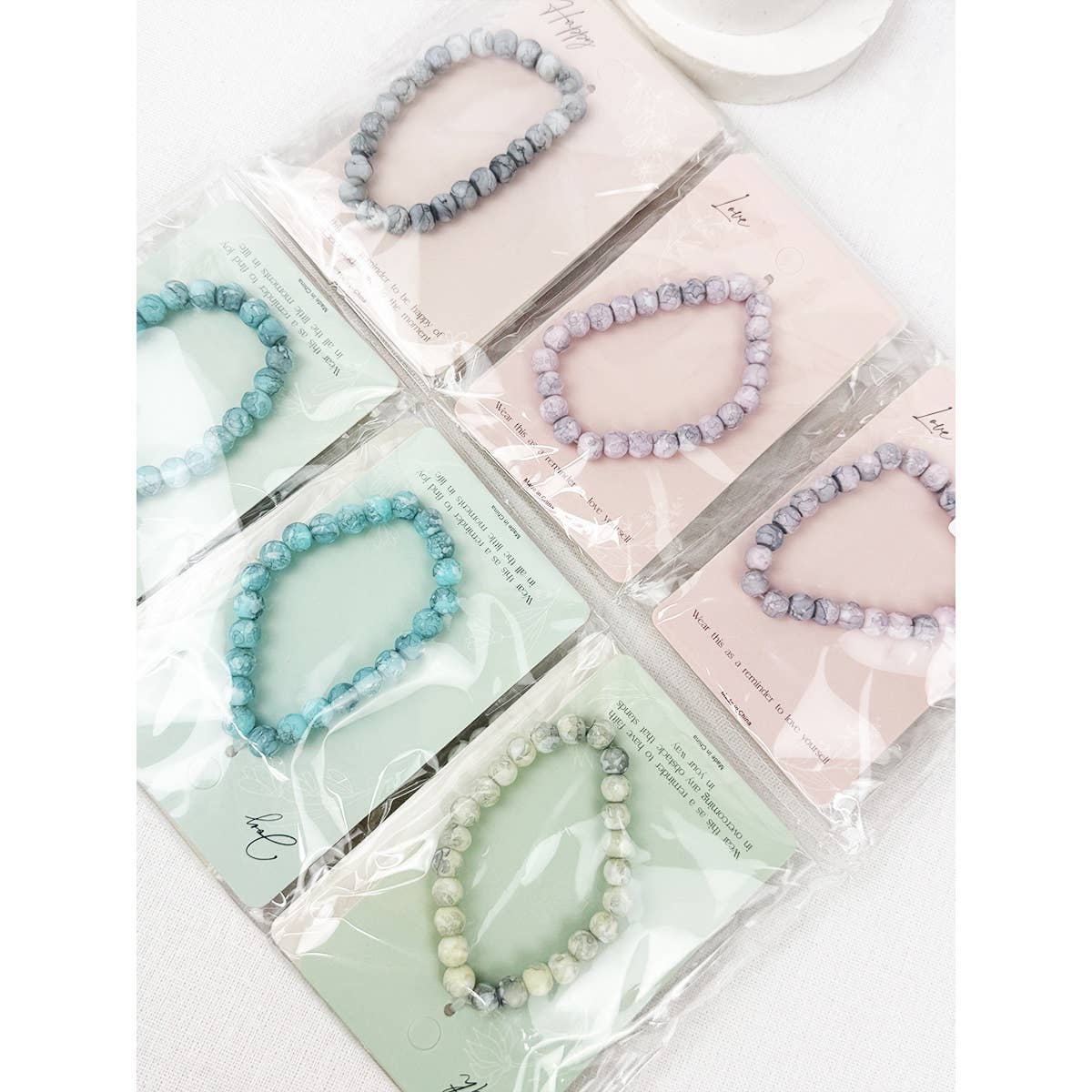 Inspirational Card with Stone Bracelet