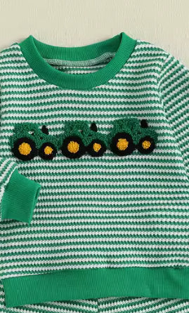 Tractor Waffle Embroidery Set