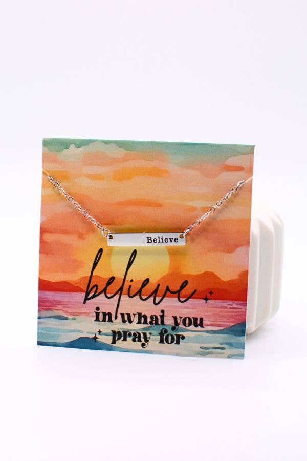 Believe Bar Necklace