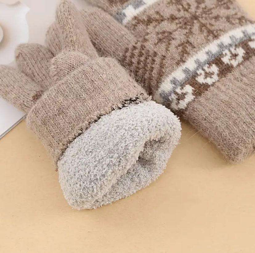 Rabbit Hair & Wool Gloves