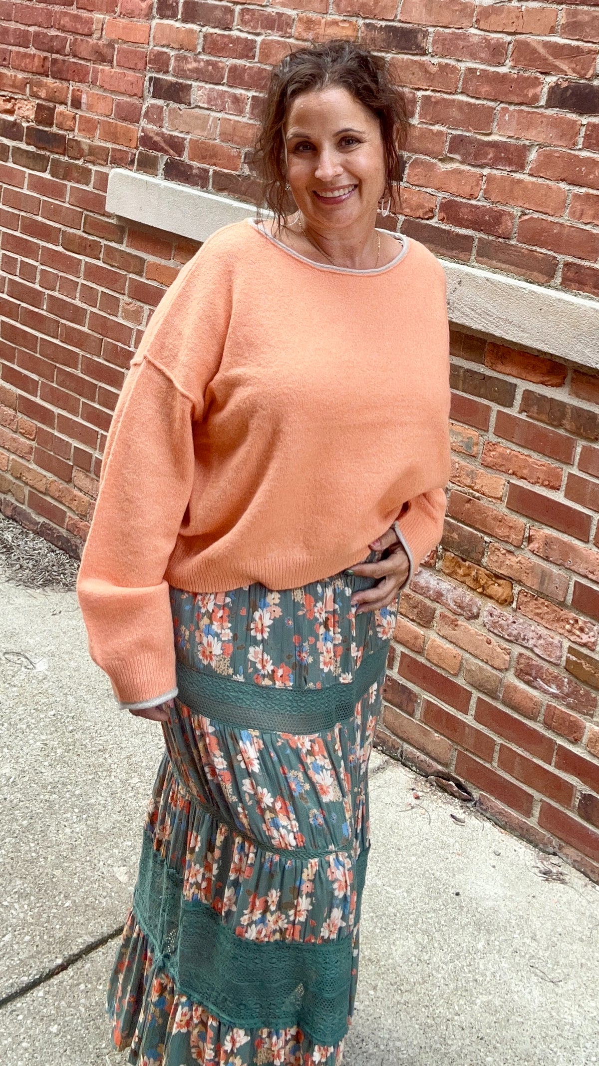 SMOCKED WAIST TIERED MAXI SKIRT