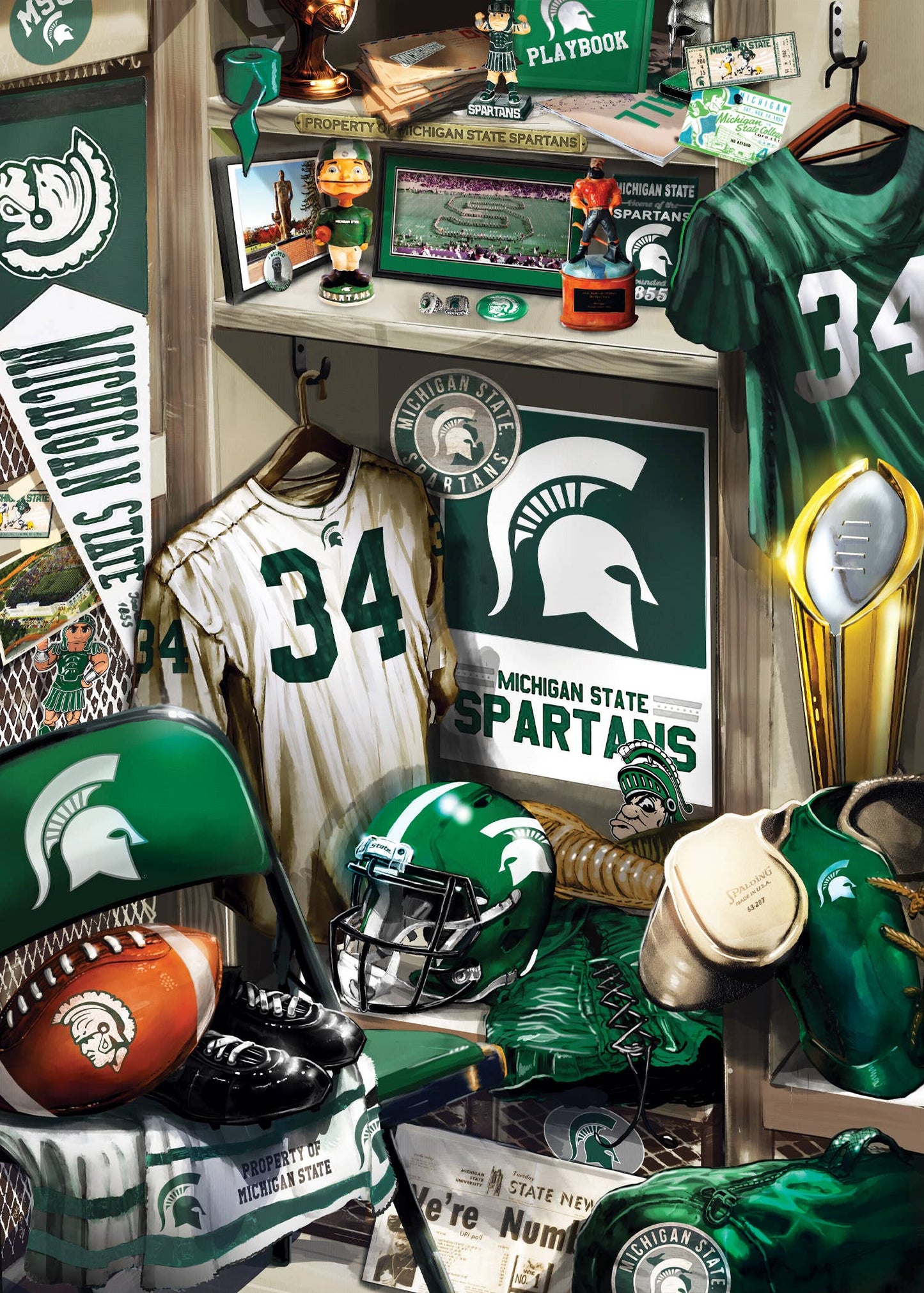 Michigan State Spartans - Locker Room 500 Piece Puzzle