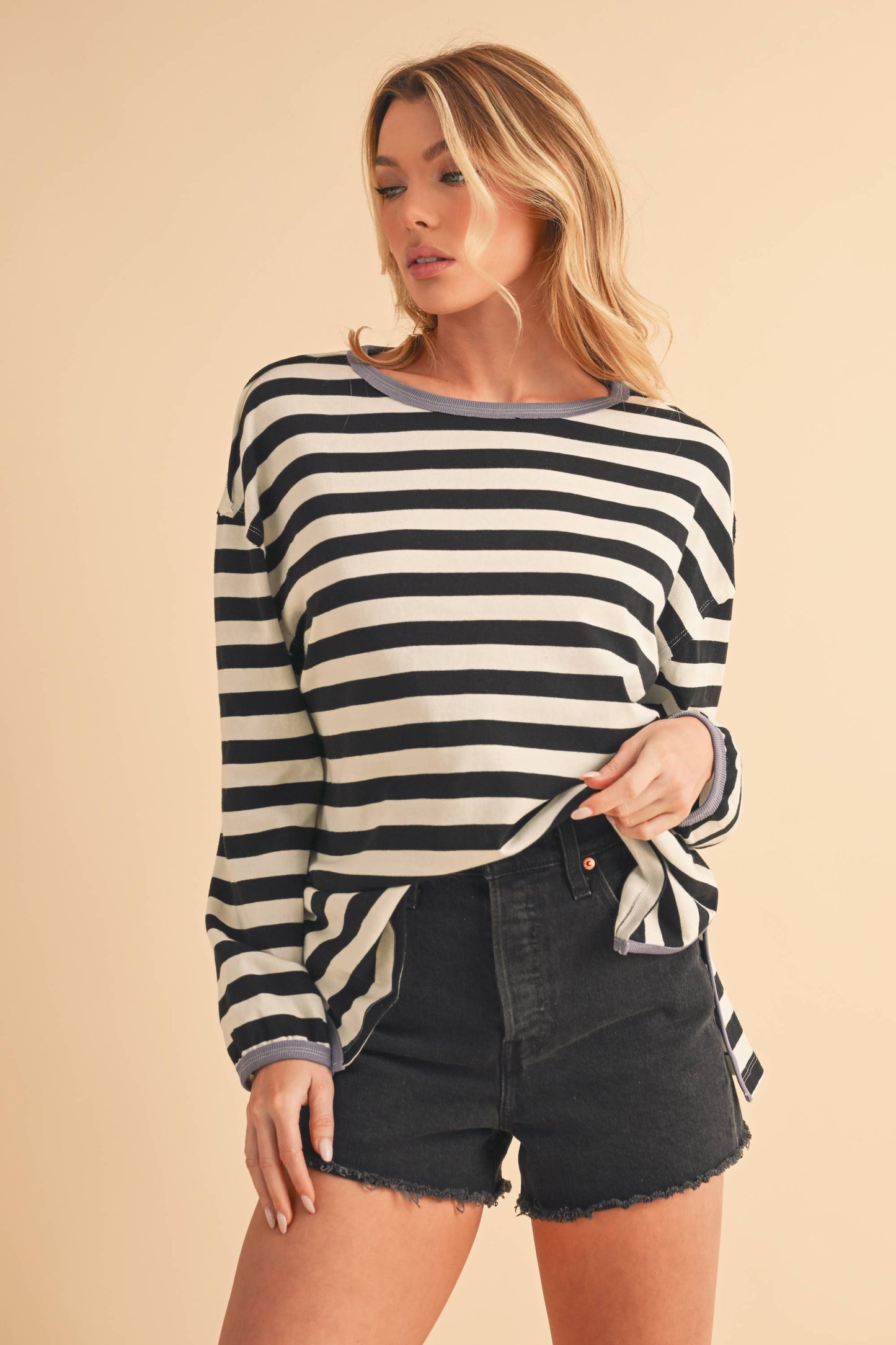 8433FN Onida Stripe Top