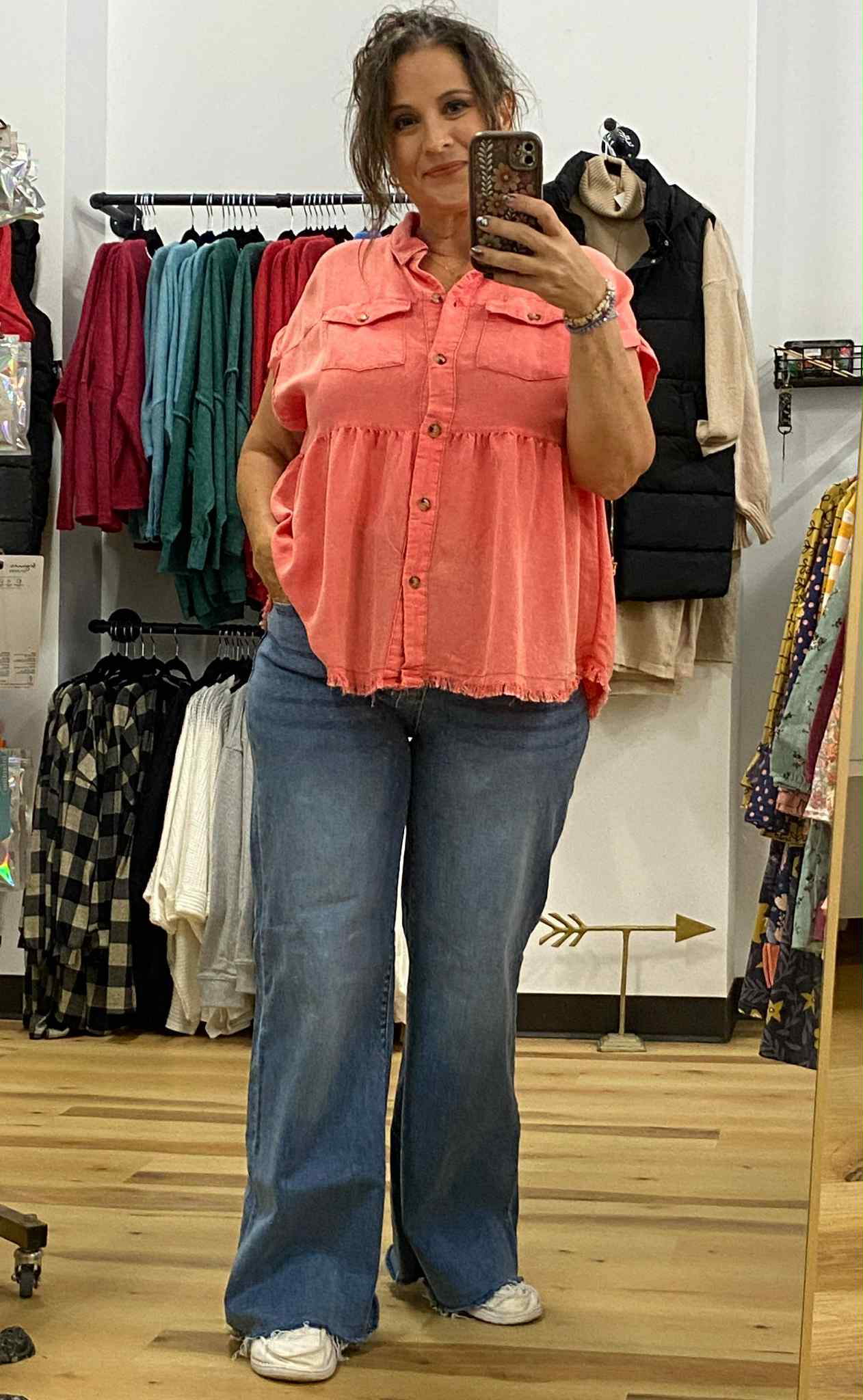 High Rise Flare Bottom Jeans