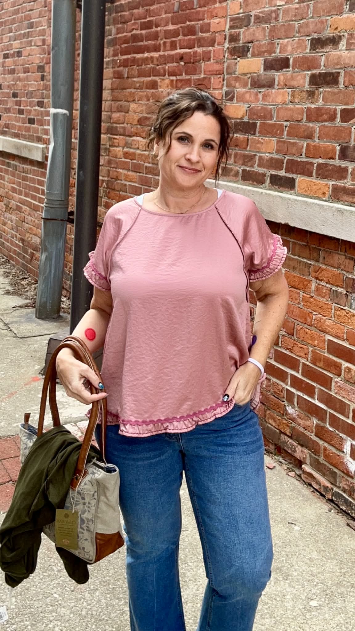 UMGEE Scoop Neck Mauve Top