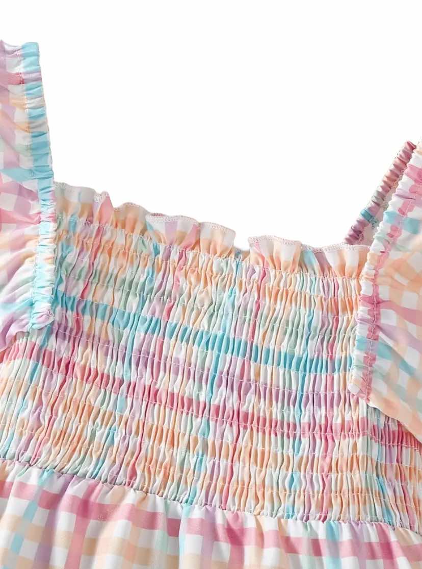 Plaid Paste Dress