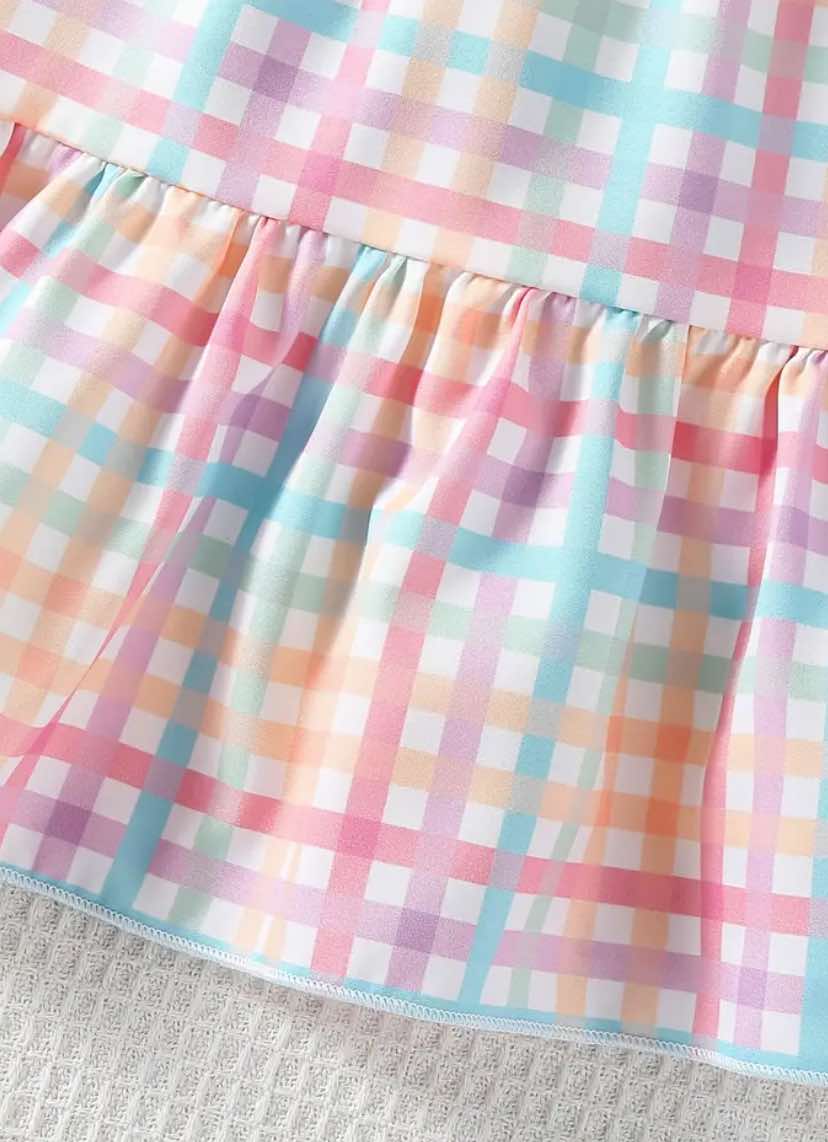 Plaid Paste Dress