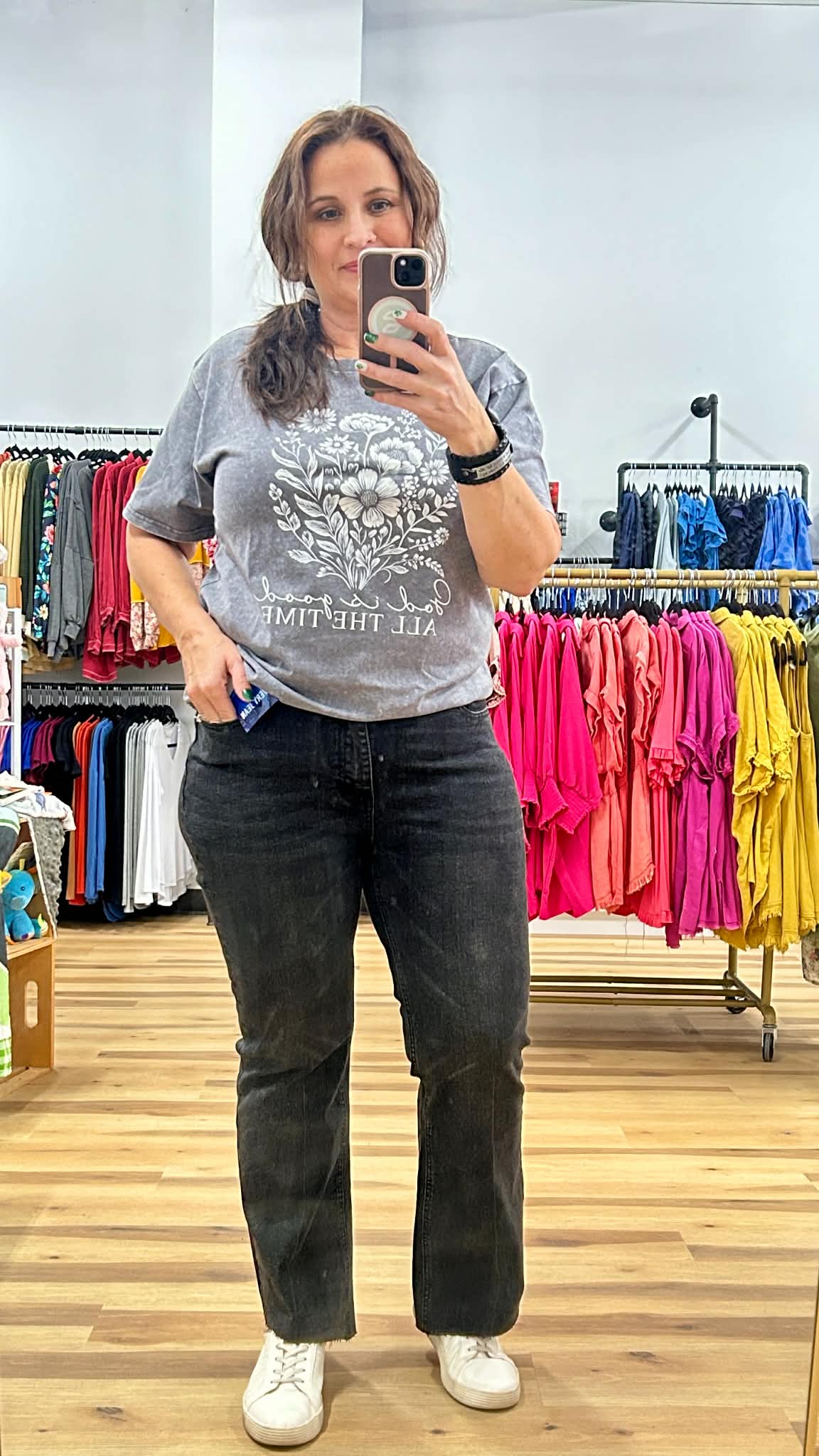God Is Good Gray Washed Tshirt