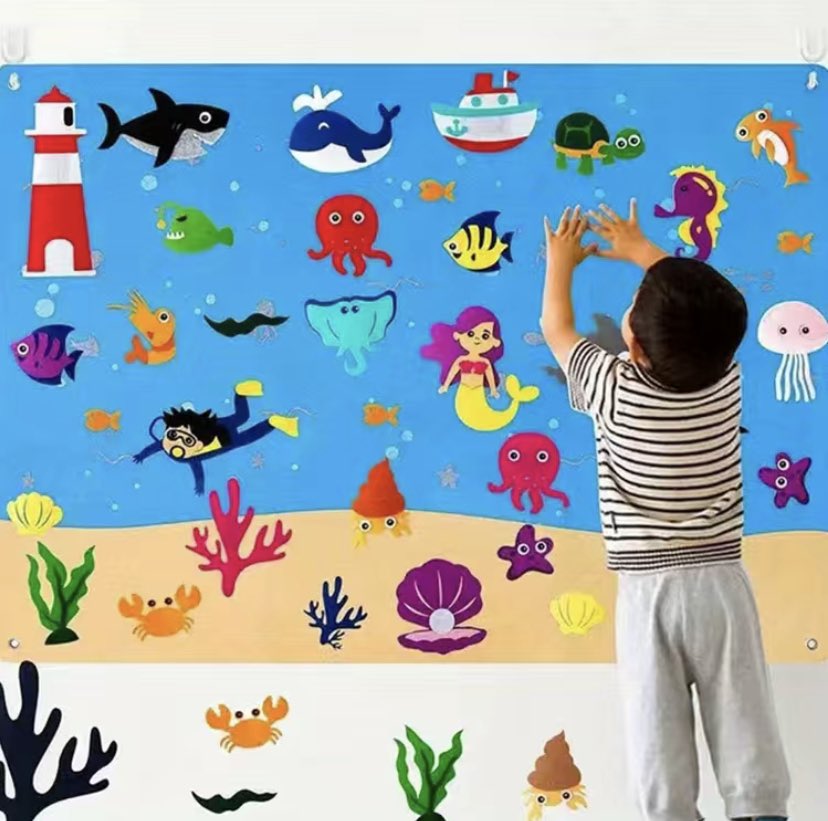 Felt Play and Create Boards - 4 Colors