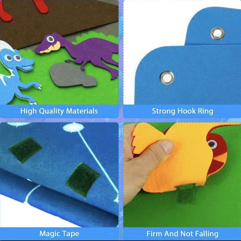 Felt Play and Create Boards - 4 Colors