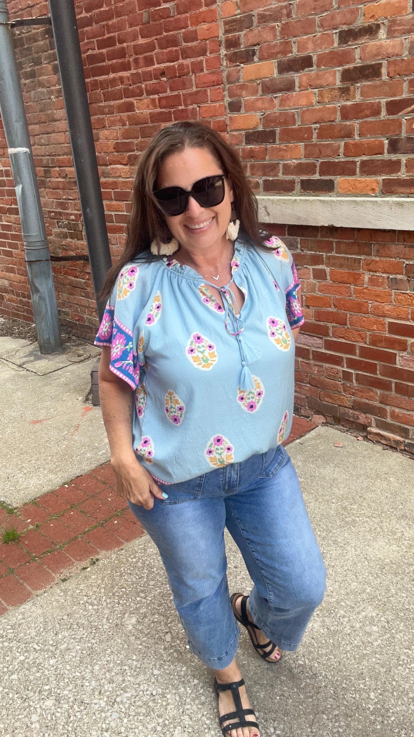 Boho Bloom Border Top