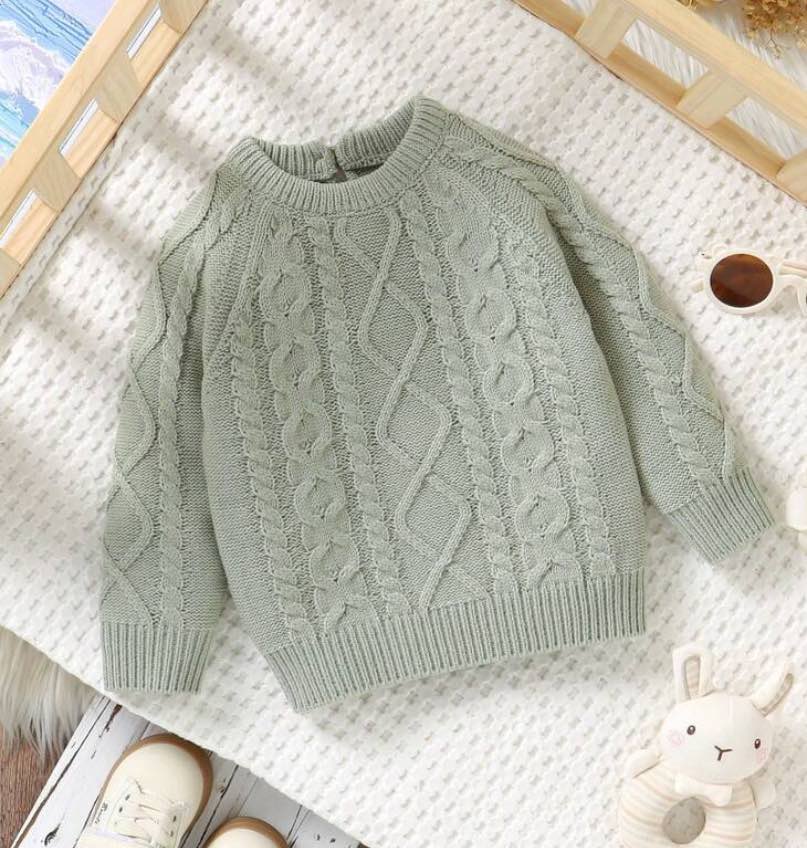 Mint Green Twist Rope Sweater