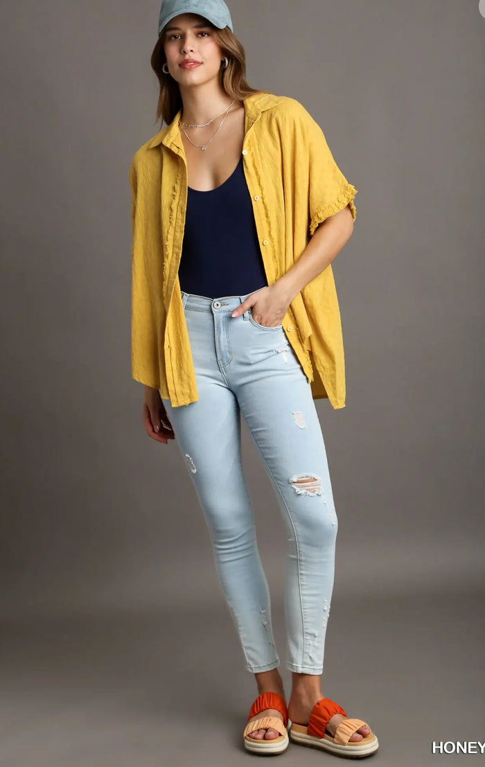 UMGEE Textured Cotton High Low