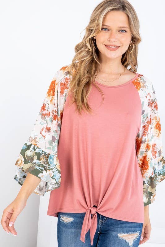 Mix and Match Ruffle Sleeve Top