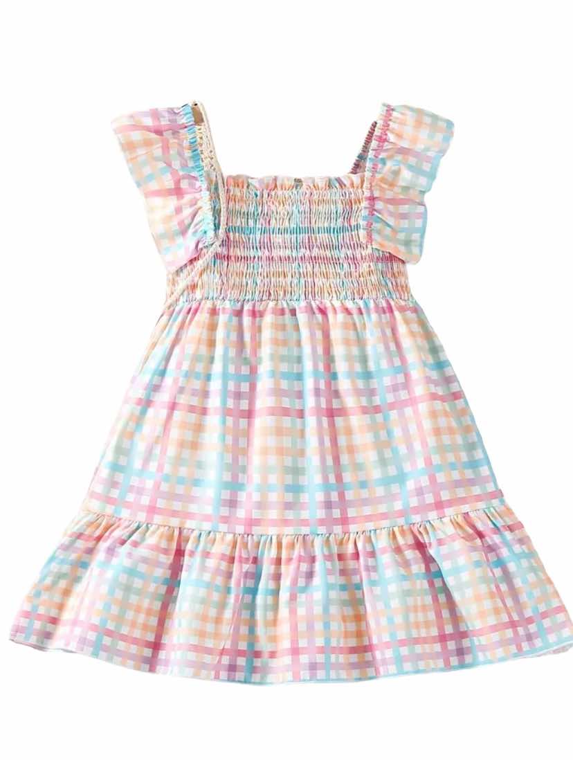Plaid Paste Dress