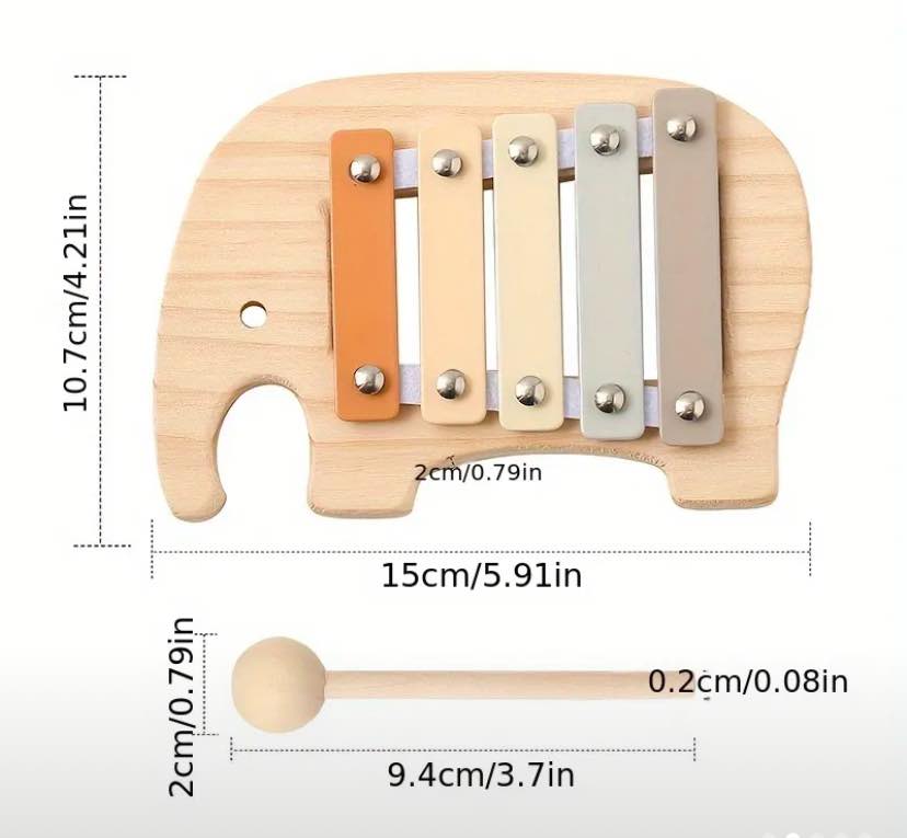 Elephant Wood Music Toy