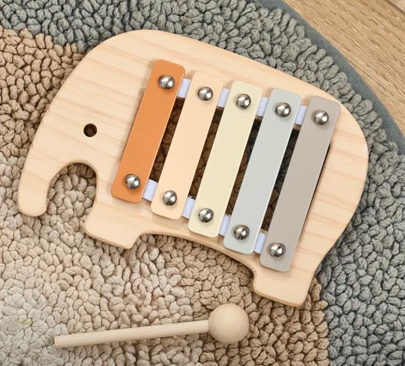 Elephant Wood Music Toy