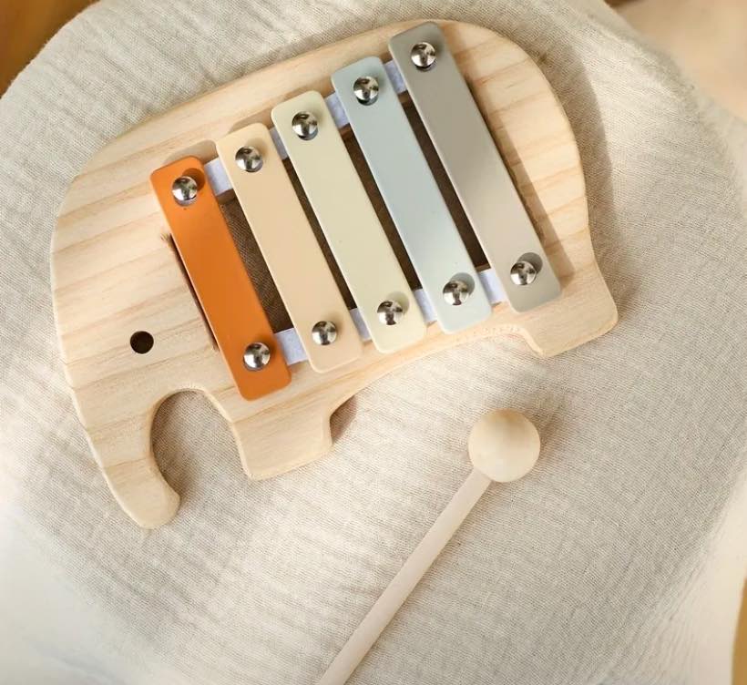 Elephant Wood Music Toy