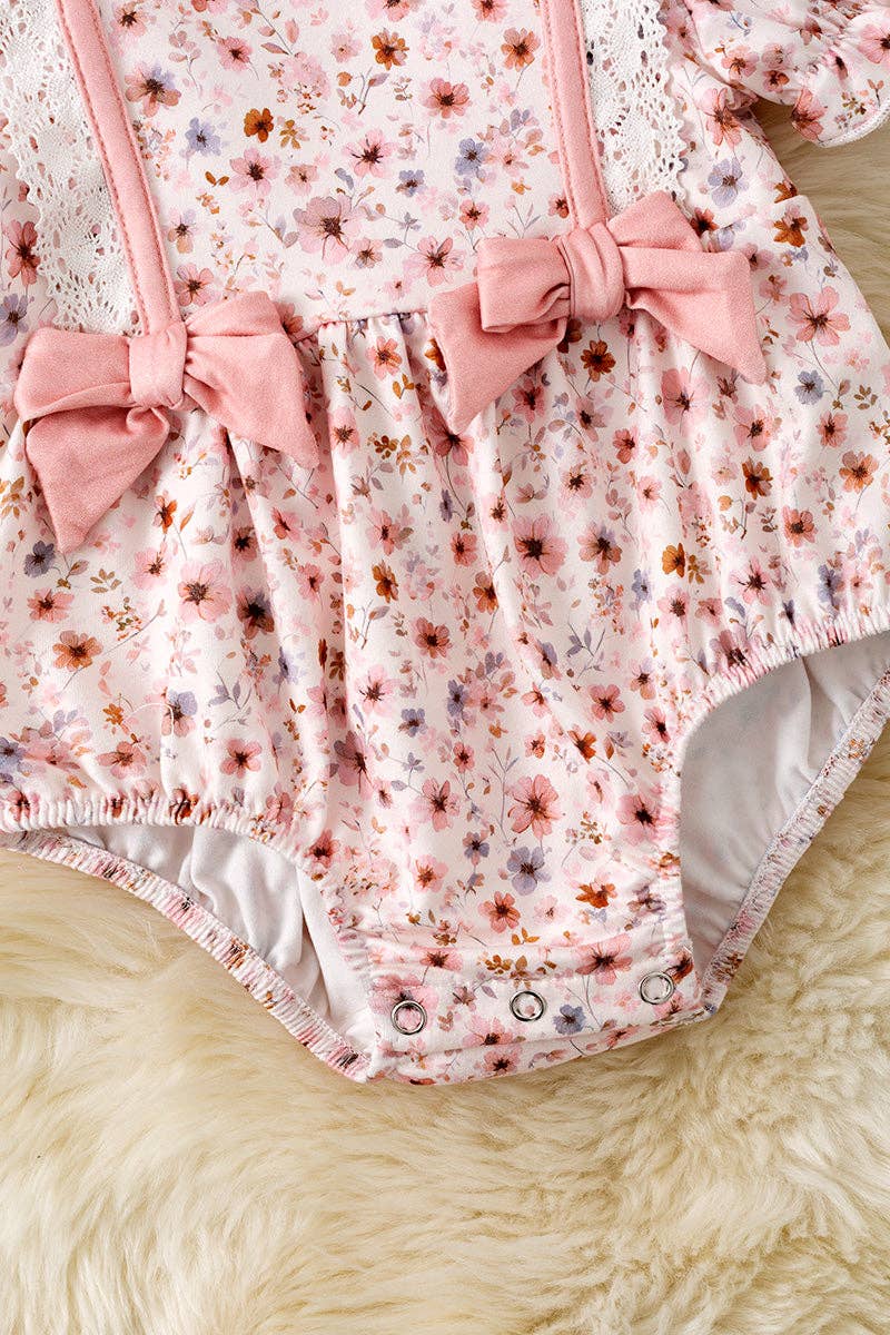 Multi-Color Ditsy floral baby romper