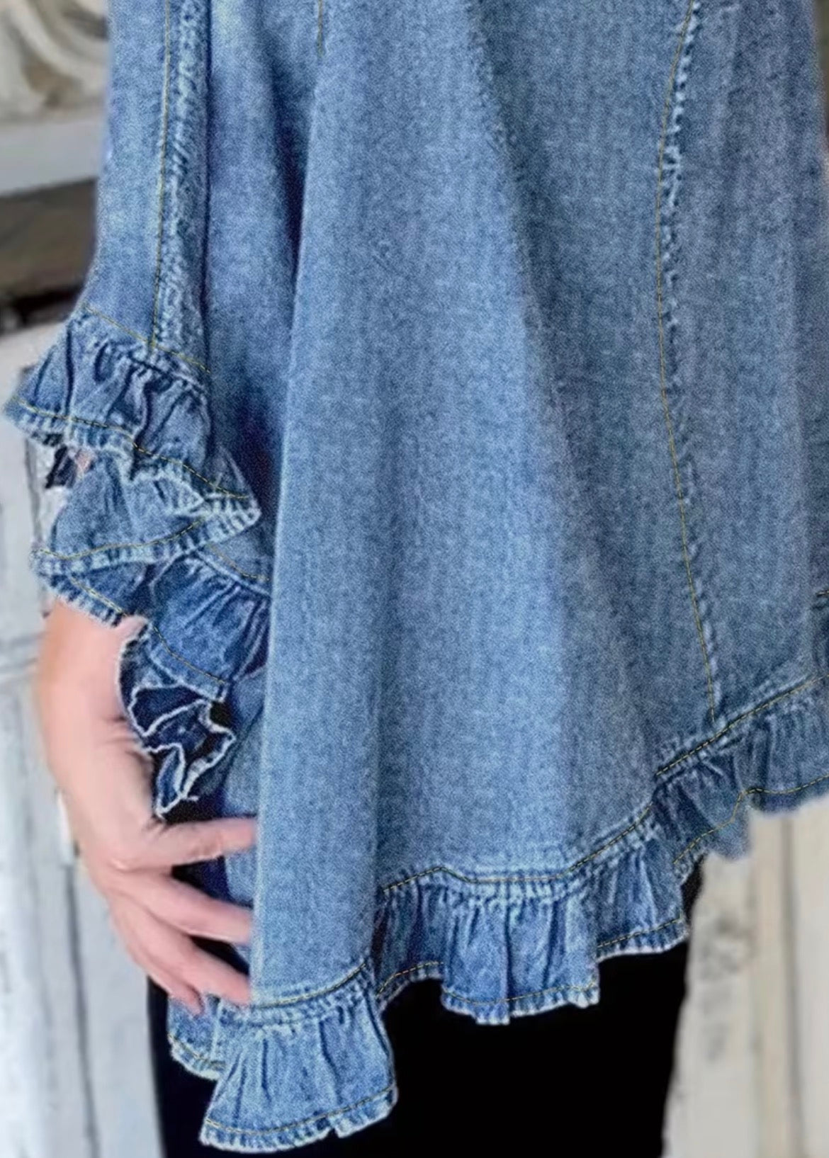 Light Weight Denim Kimono