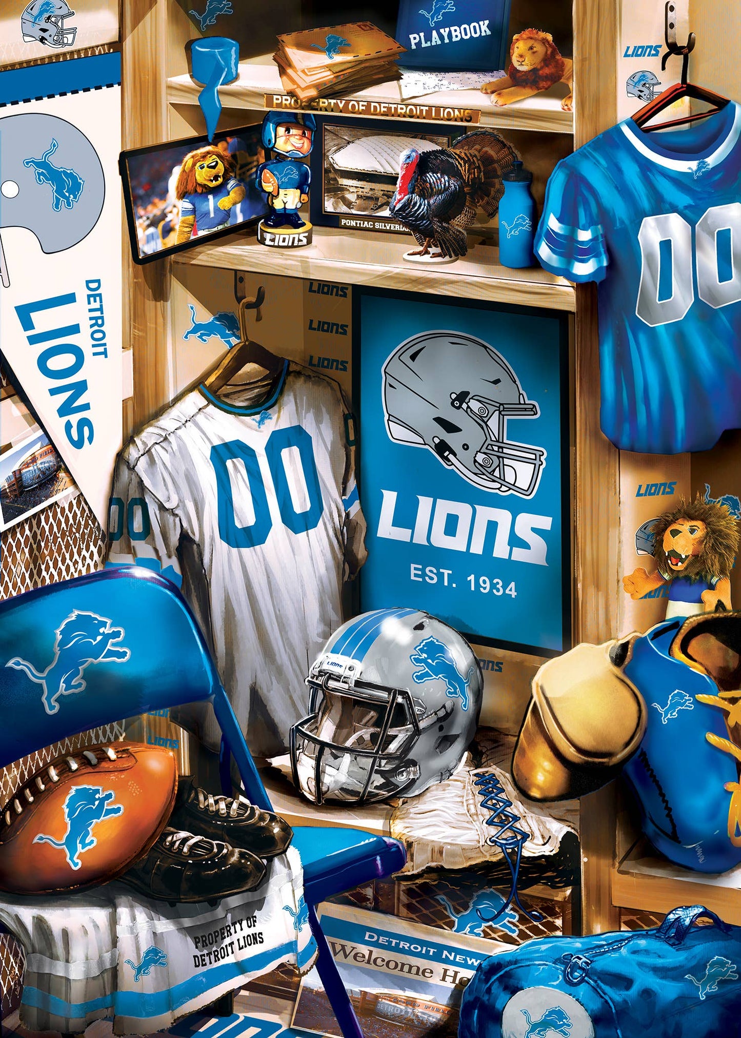 Detroit Lions - Locker Room 500 Piece Puzzle