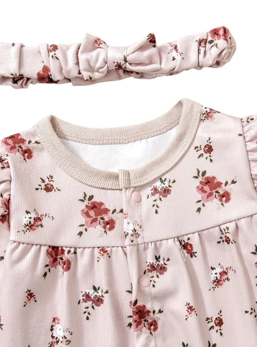 Rose Floral Romper