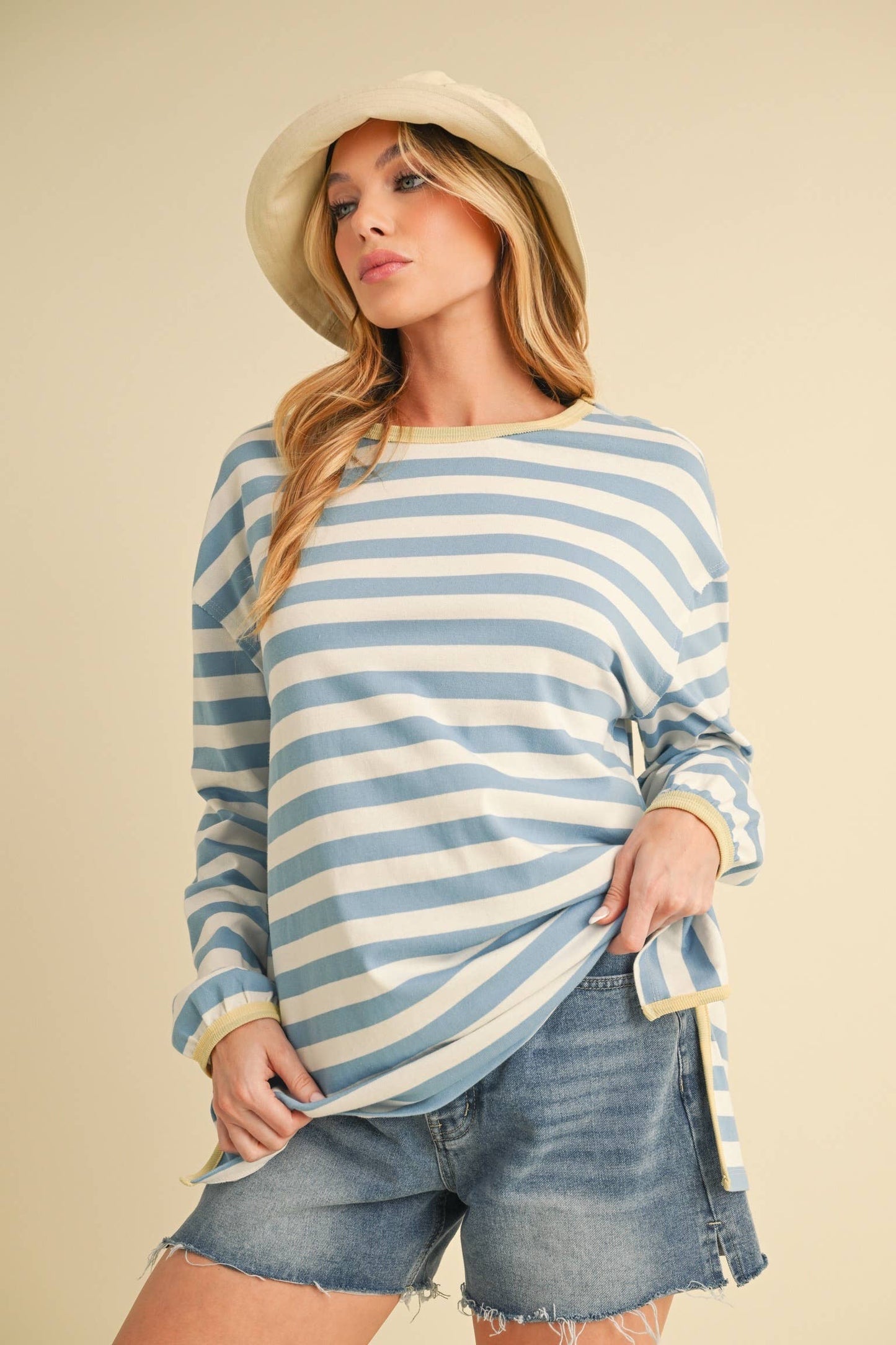 8433FN Onida Stripe Top