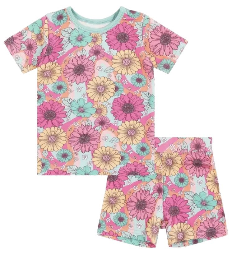 Girls Bamboo Short Sleeve Pajamas