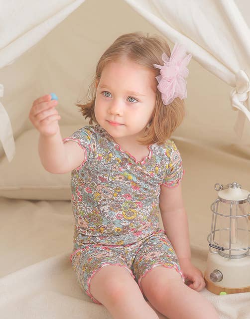 Shirring Floral Pajama