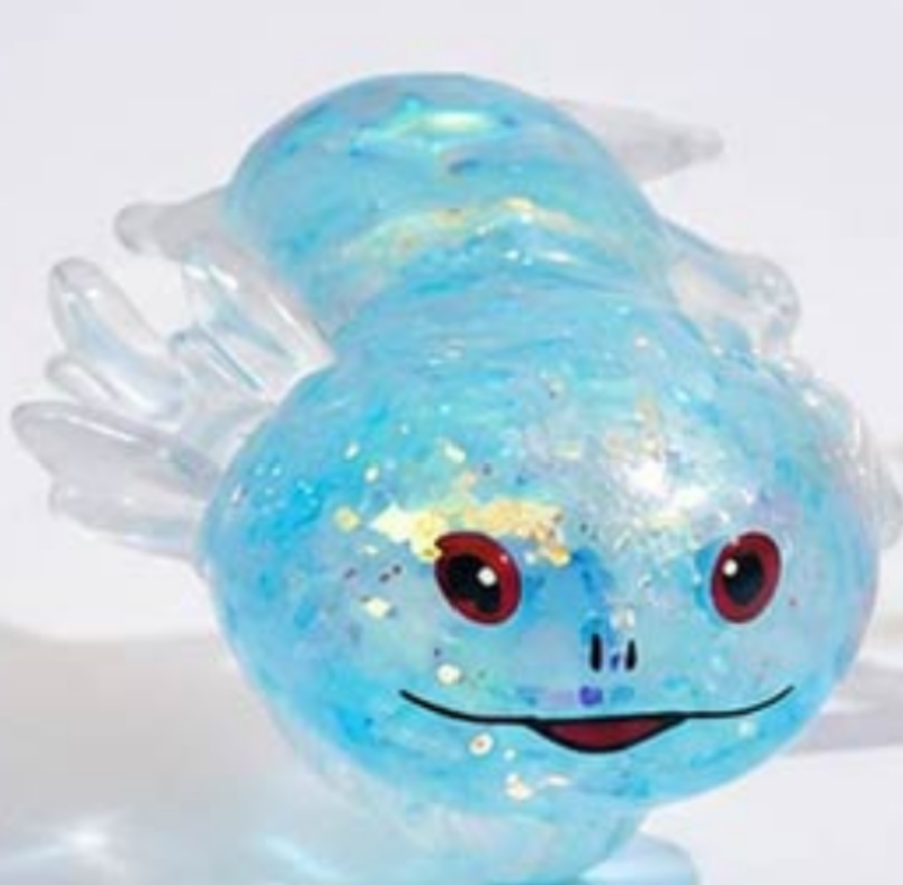 BABY RED-EYED GLITTER AXOLOTL SQUISHY