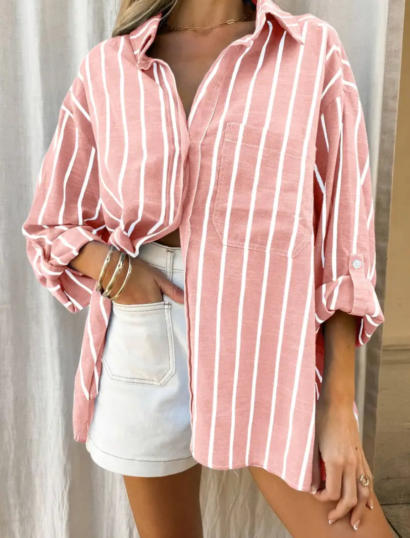 Striped Button Up (3 colors)