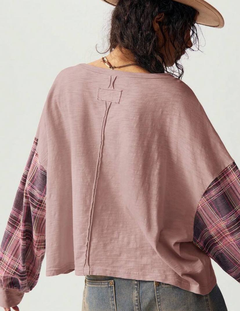 Boho Flower and Plaid Embroidery