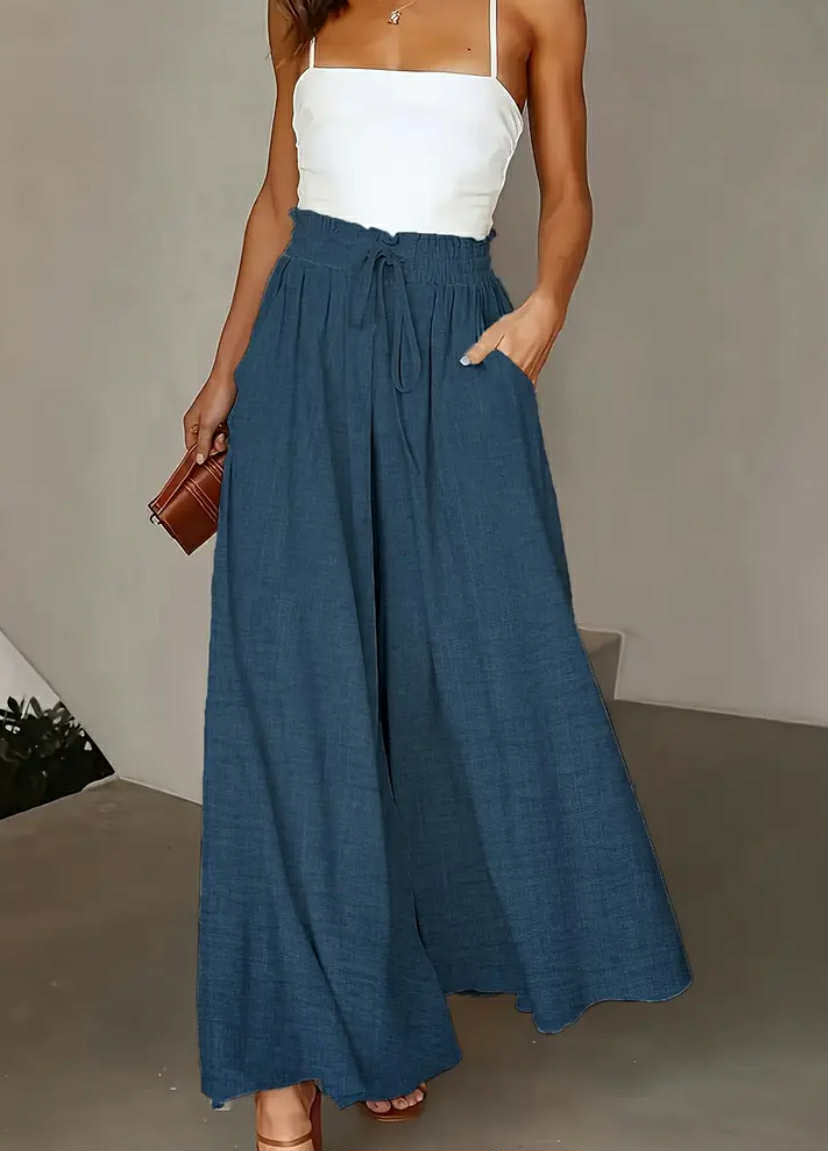 Blue Wide Leg Pants