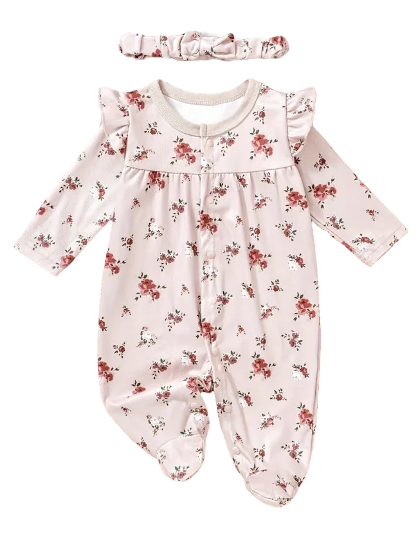 Rose Floral Romper
